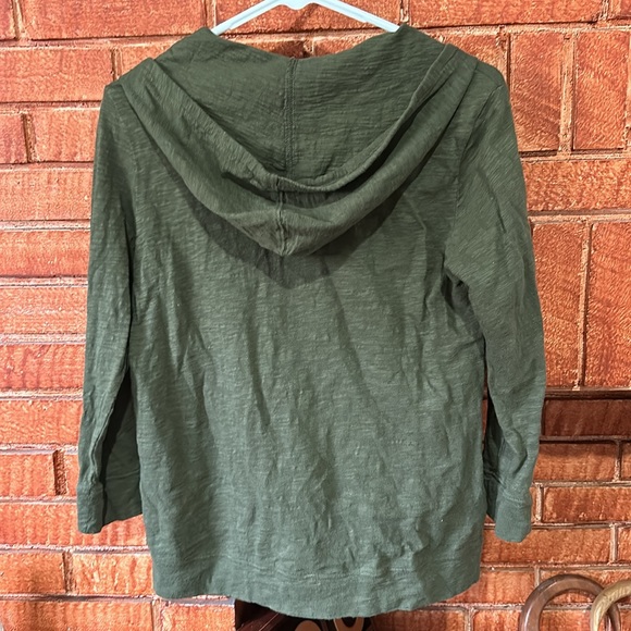 ❌SOLD❌Heather Green Olive Zipup Hoodie - Picture 6 of 6